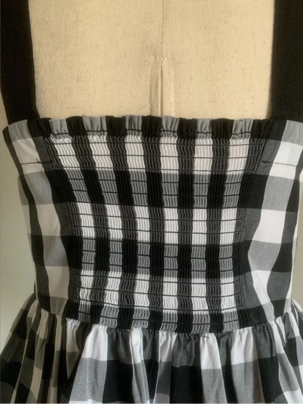 Kate Spade Broome Street gingham peplum tank top Size 0